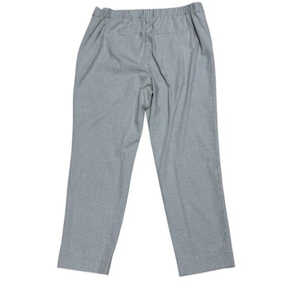 Banana Republic Hayden Pants Gray Micro Houndstooth Stretch Trousers Size 14 - Picture 2 of 10